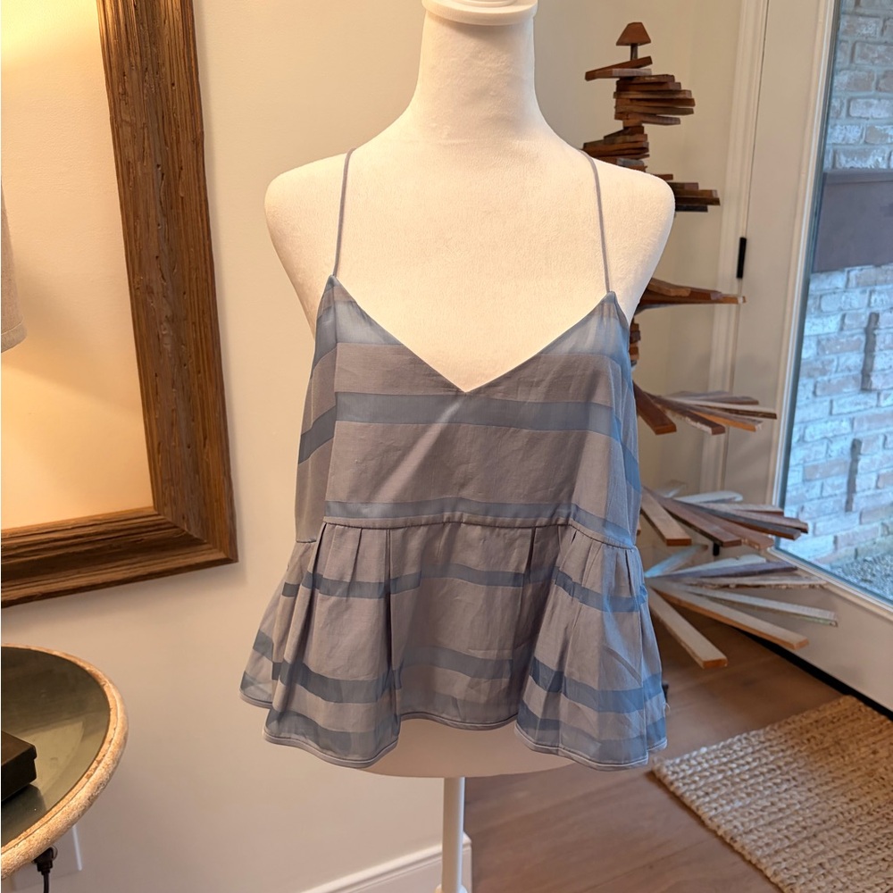 Tibi Blue Striped Camisole